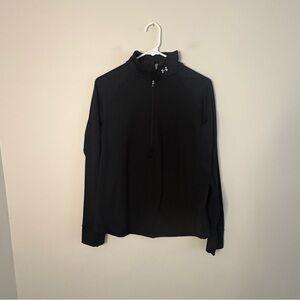 Under Armour Women’s Large Black Pullover Sporty Long Sleee Coldgear 1/4 Zip